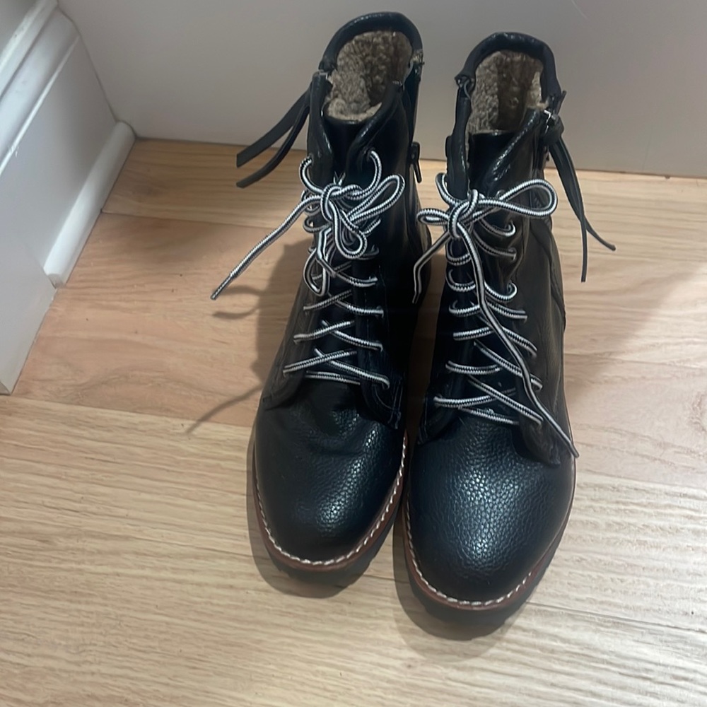 Kensie Women's Wooley Combat Booties